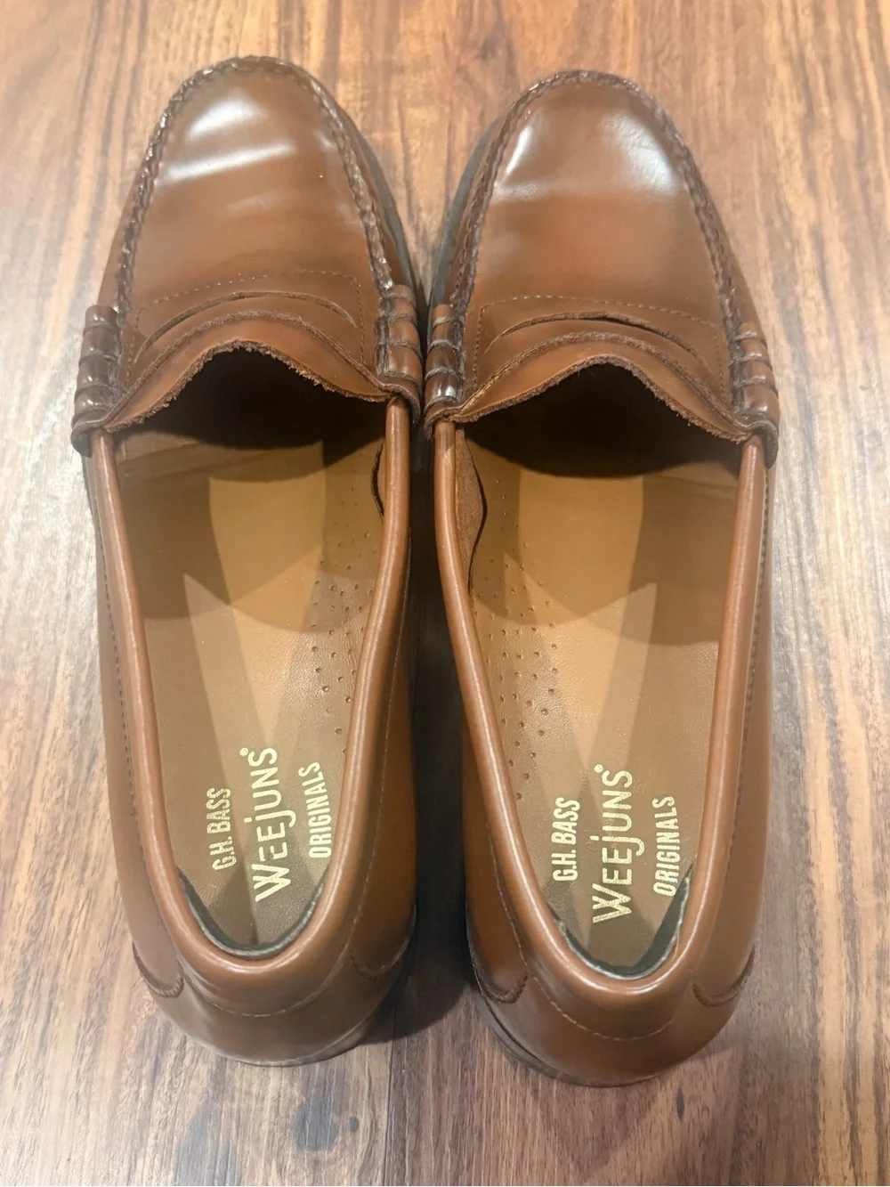 Classic Mens Size 10 D Honey Brown Larson Penny Loafers GH Bass Weejuns